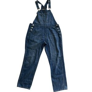 Gap Denim Women's Bib Overalls Size M Slouchy Relaxed Country Comfy Blue Cotton